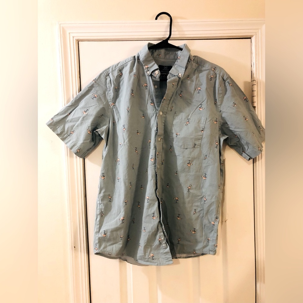 George dress shirts short sleeve button down size M